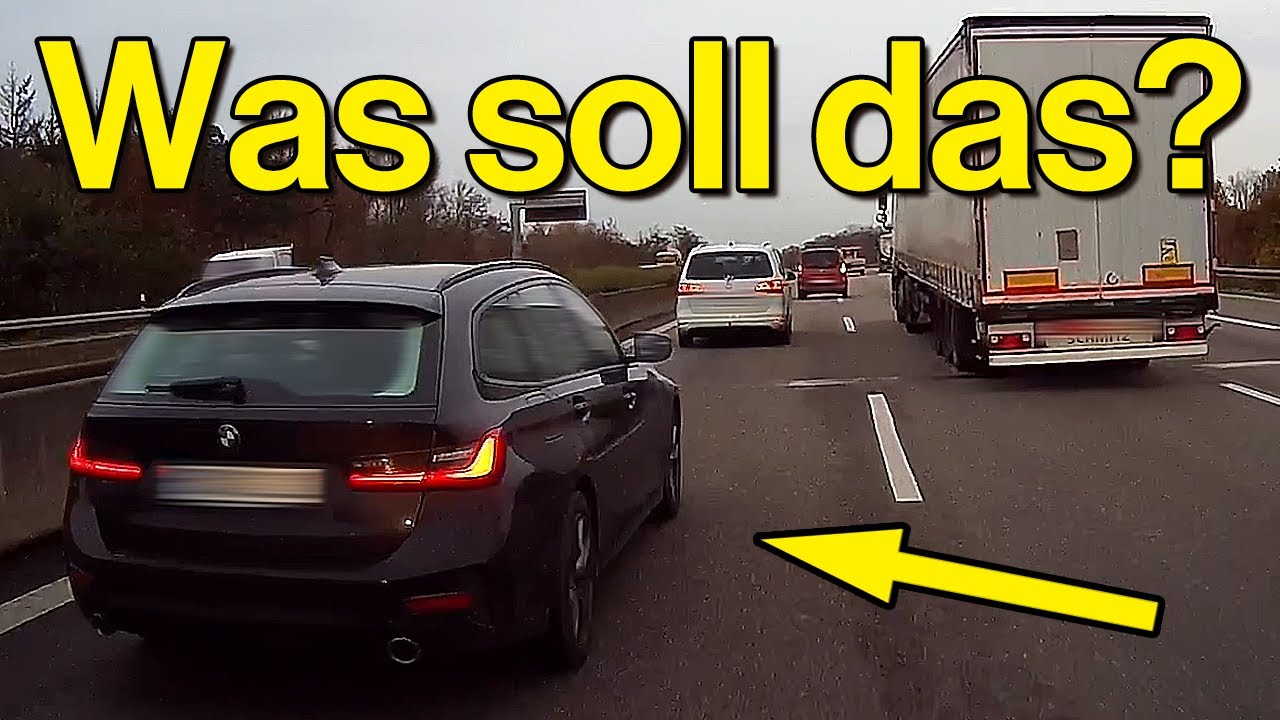 Überholen auf Standstreifen, Vorfahrt nehmen und LKW küsst Leitplanke | Dashcam Deutschland #079