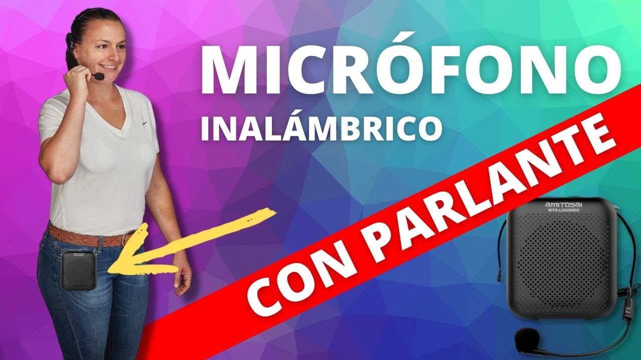 El mejor micrófono inalámbrico con parlante para dar clases AMITOSAI MTS-LOUDMIC