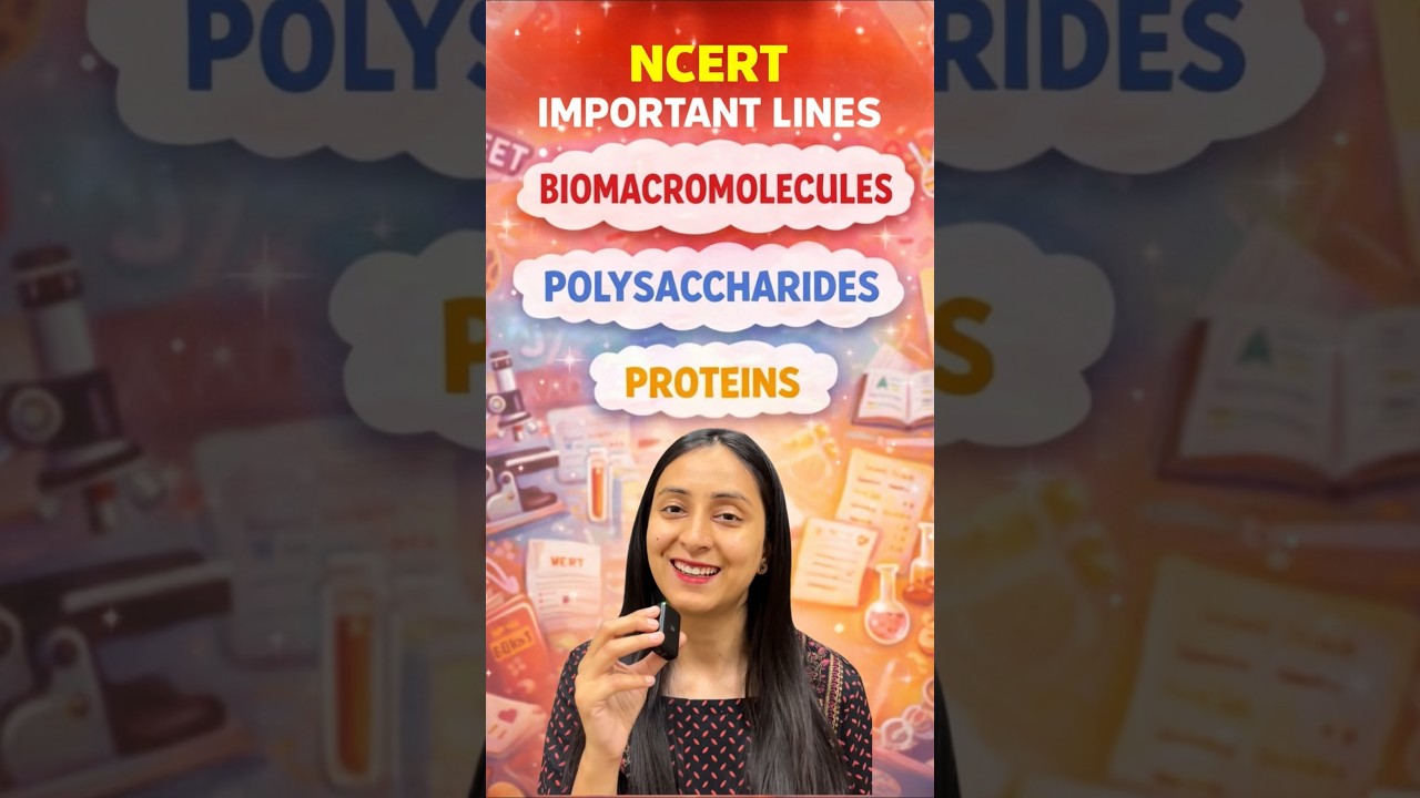NCERT Important Lines-83 | BIOMACROMOLECULES #neet #class11 #ytshorts #biology #shorts #study #yt