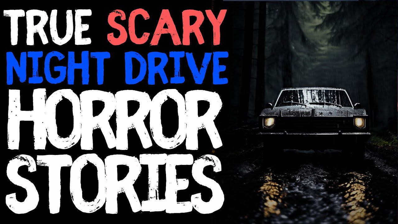 True Night Drive Scary Horror Stories for Sleep | Black Screen With Rain Sounds