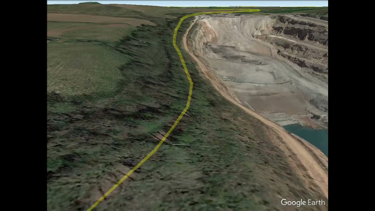 Melbourne Line (UK) fly-through: disused railway from Ashby to Derby