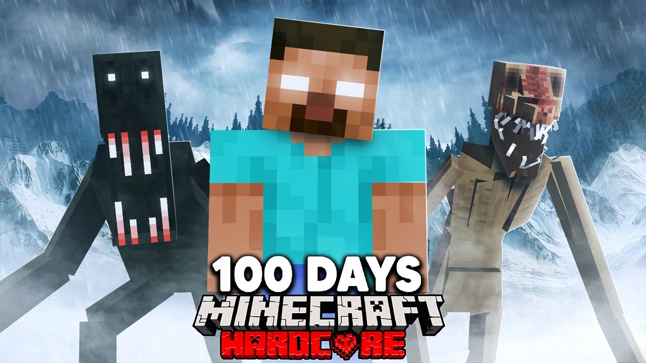 I Spent 100 Days in Minecraft’s Scariest Winter…