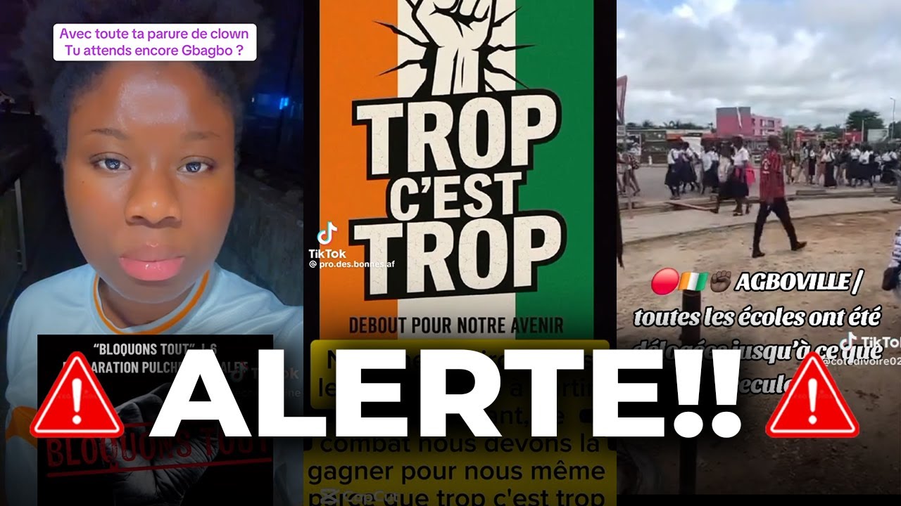 [🚨ALERTE] MANIFESTATION A AGBOVILLE, LA SITUATION SET TENDU CE 20/10/2025