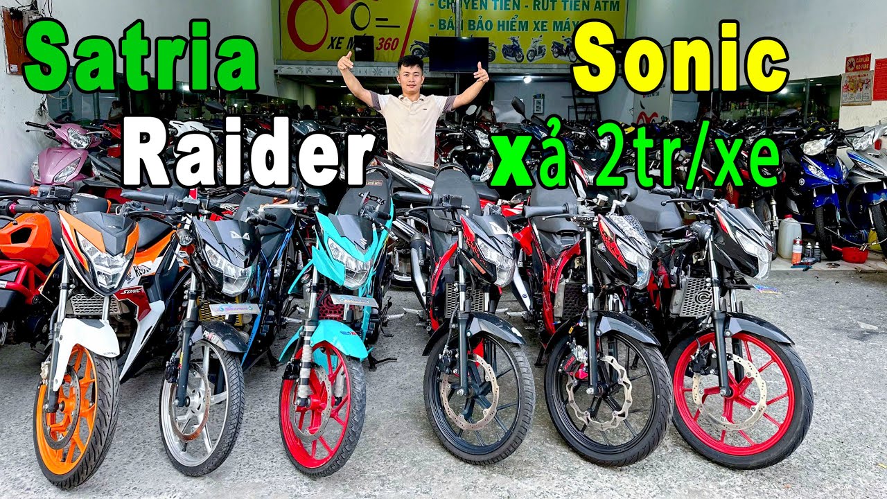 TOP Xe Côn Tay Cũ Đáng Mua Tại Bình Dương | Suzuki Satria, Raider, Honda Sonic