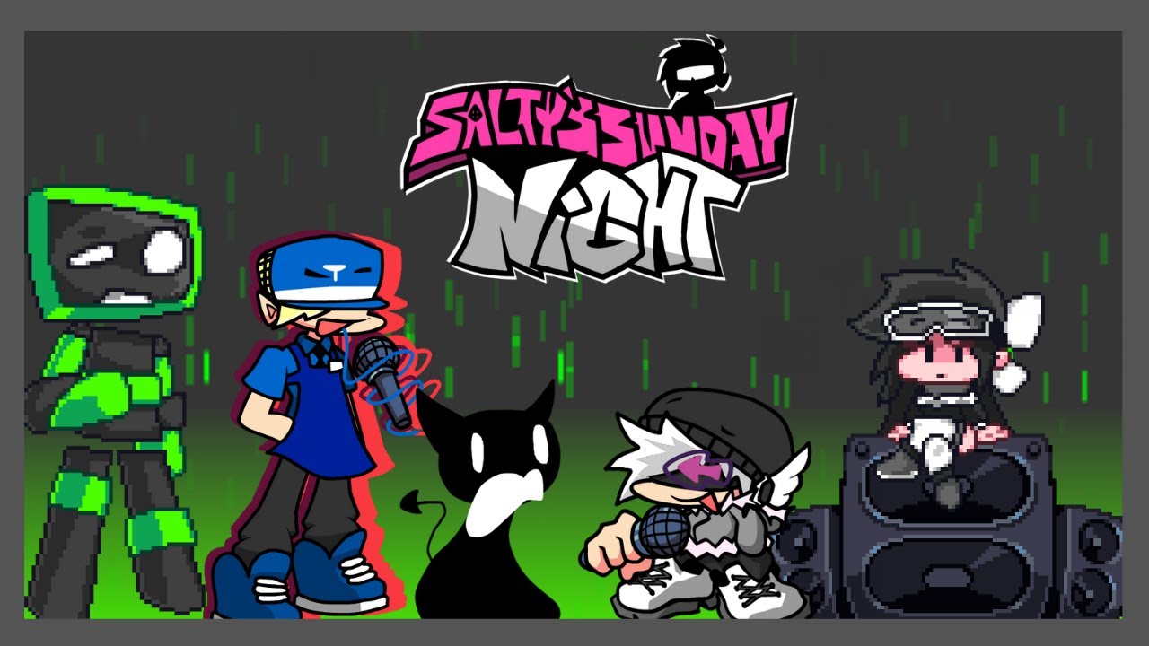 Garçom e computador? Opheebop voltou - Salty's Sunday Night (Week 5 - Week 6) [Friday Night Funkin']