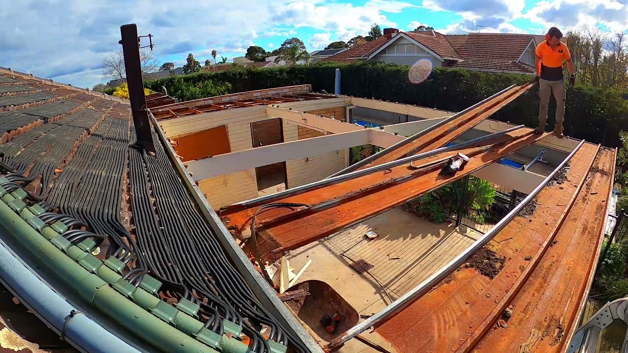 Deconstruction | Demolition - Rusted Pool Shed Removal