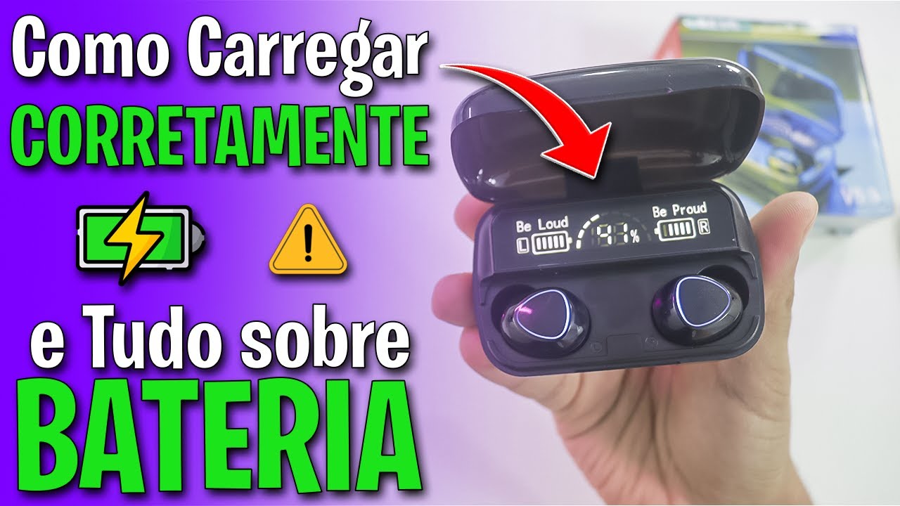 🔋Como CARREGAR CORRETAMENTE fone bluetooth M10 TWS e TUDO sobre BATERIA