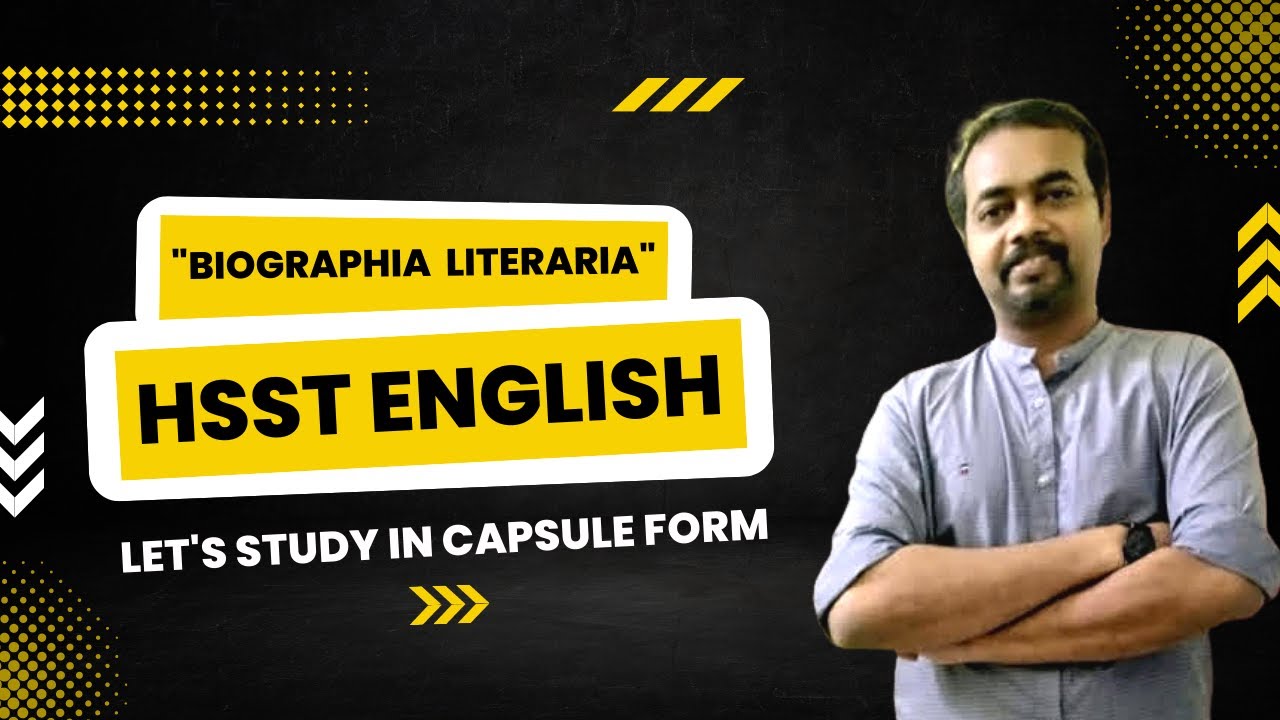 HSST English class in Capsule 💊 form | Biographia Literaria