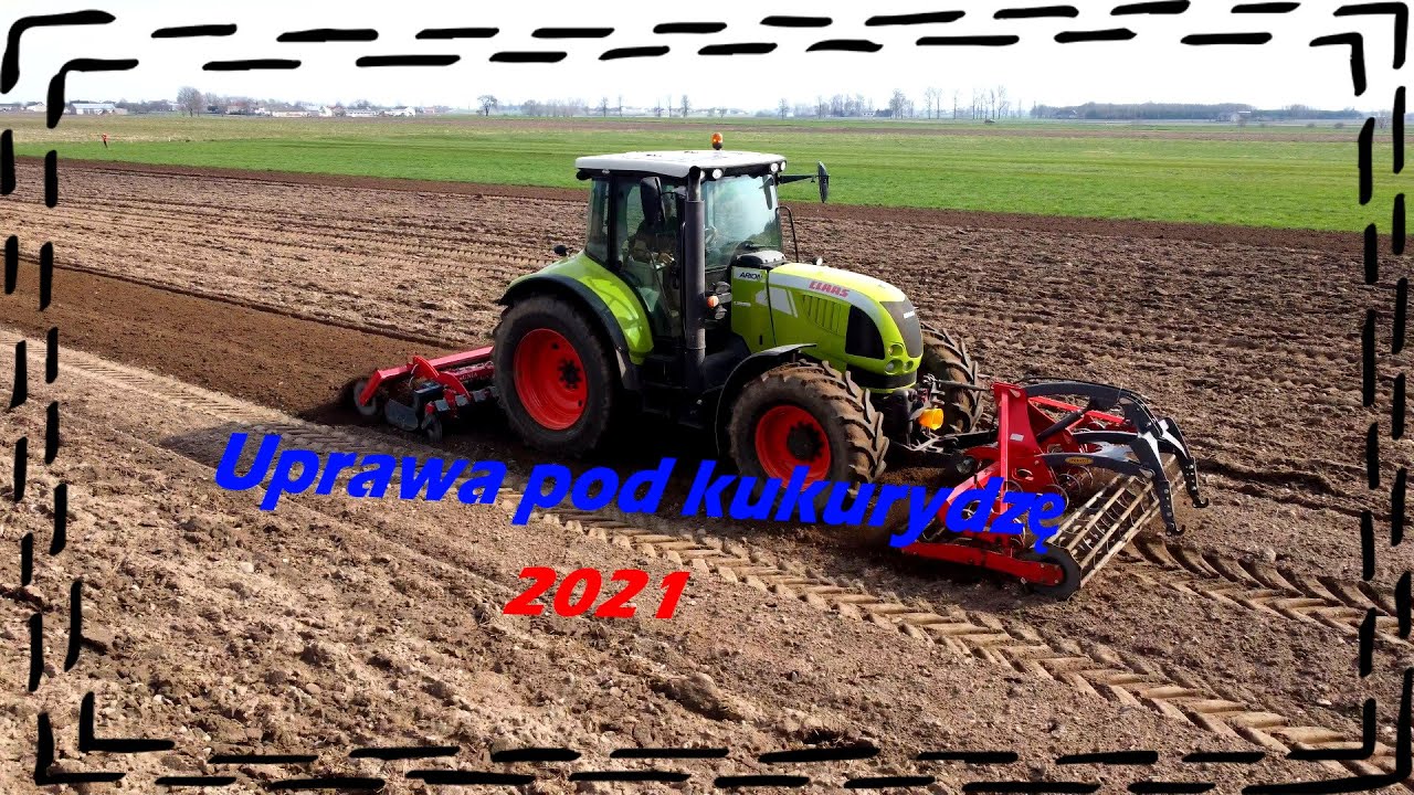 Uprawa pod kukurydzę / Zestaw uprawowy / Claas Arion 640 / UNIA Ares 3L