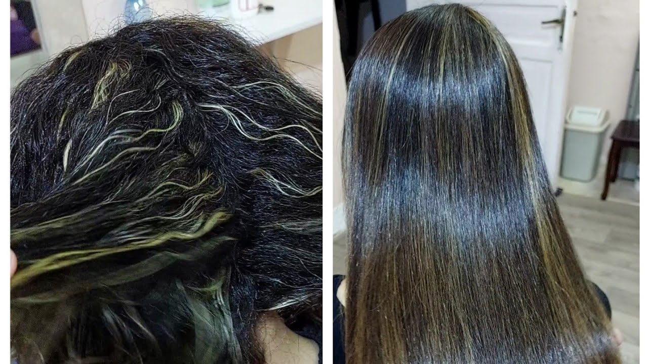 # مسرح للشعر#بروتين وخصل ميش وصبغة وبدون ضرر للشعر او لون مزعج#صبغة وبروتين وميش#لون