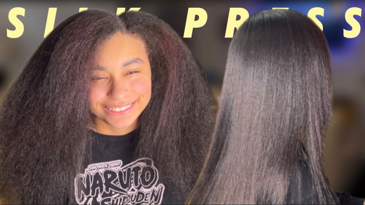 Silk Press Season | From Curly to Straight + Type 4 Hair Silk Press Transformation 