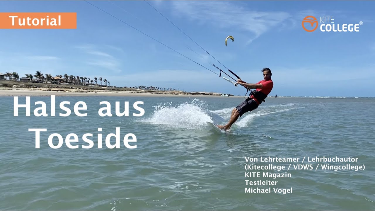 Kitecollege I Kite Tutorial I Halse aus Toeside  Strapless I Waveboard I Switch lernen