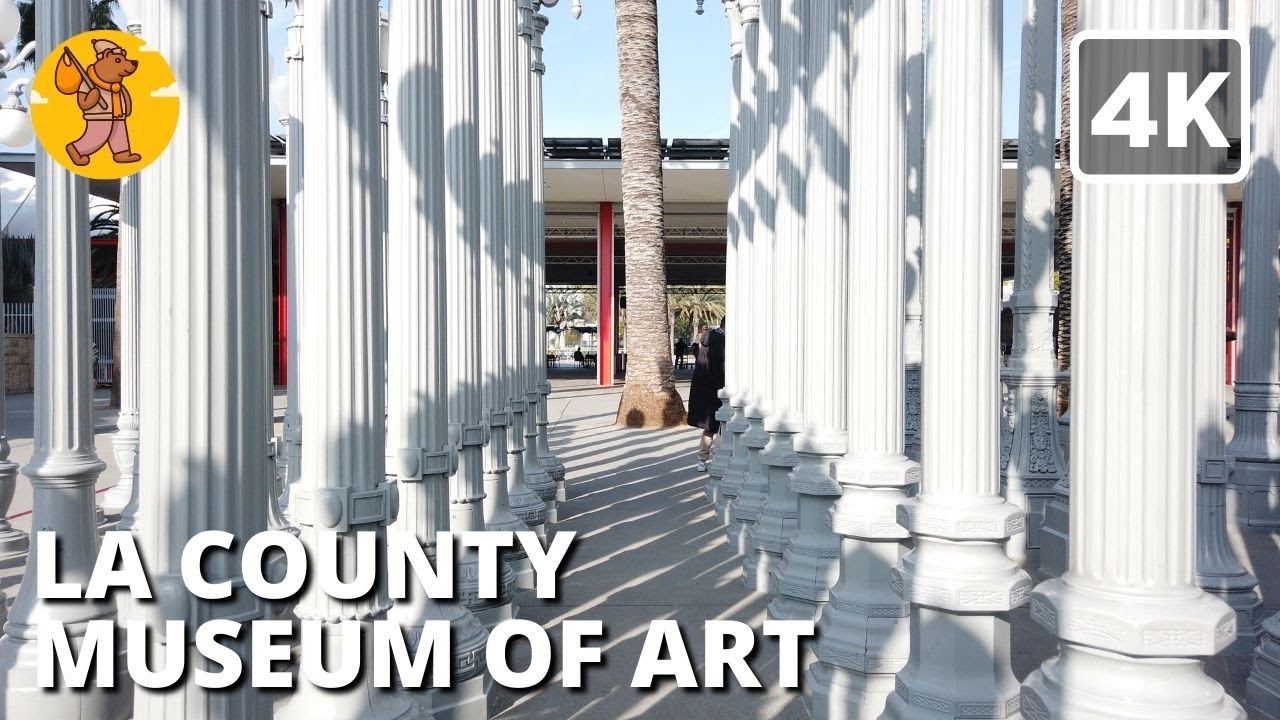 La Brea Tar Pits & Los Angeles County Museum of Art | Walking Tour | 4k Ultra HD | 🔊 Binaural Sound