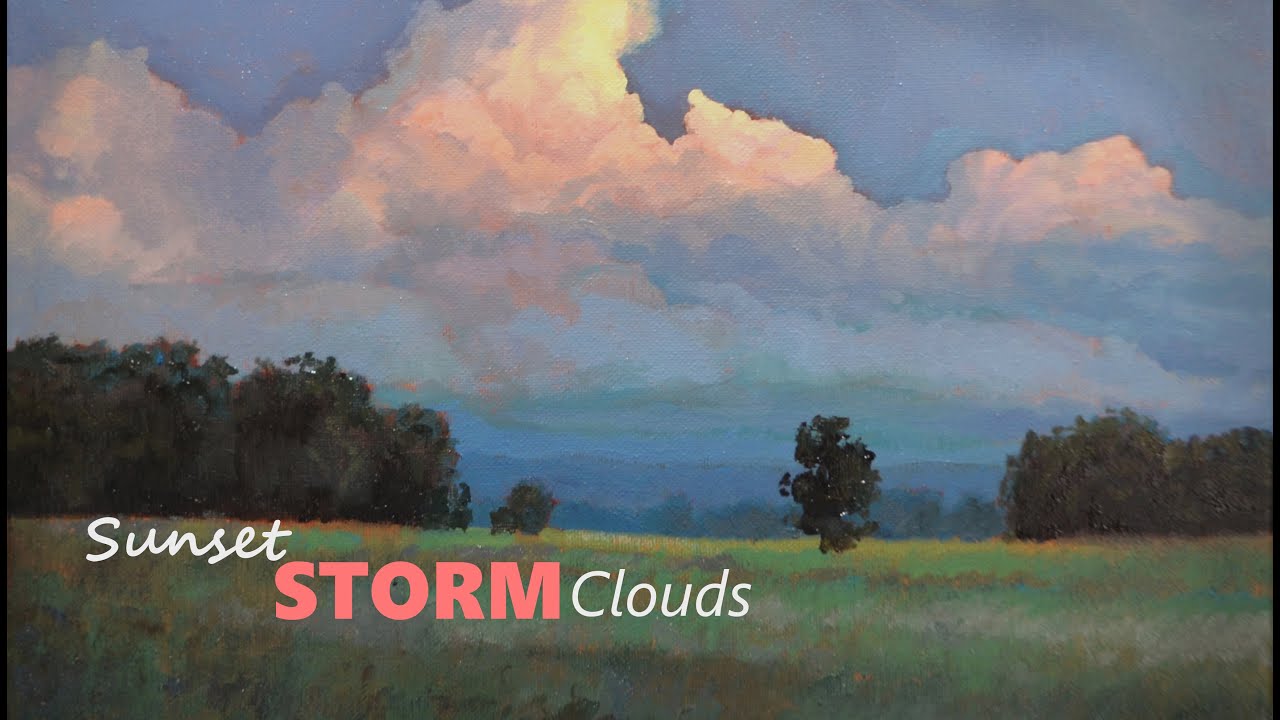 Sunset STORM Clouds | Oil Painting Demo