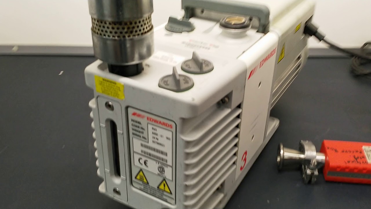 Edwards RV3 test vacuum pump short path distillation