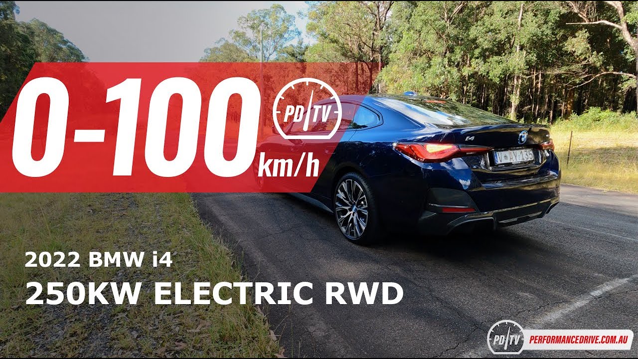2022 BMW i4 eDrive40 M Sport 0-100km/h & motor sound