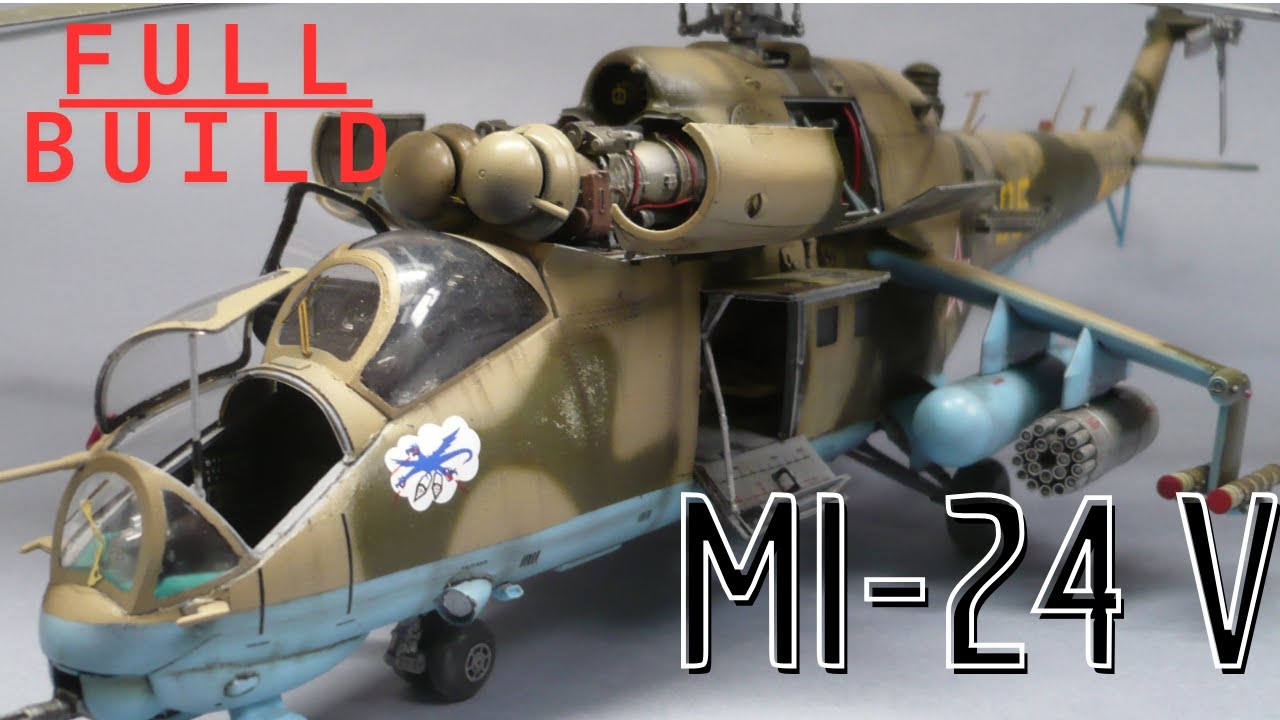 MI-24 V Hind - 1/48 Zvezda Model kit - Full build + Eduard PE