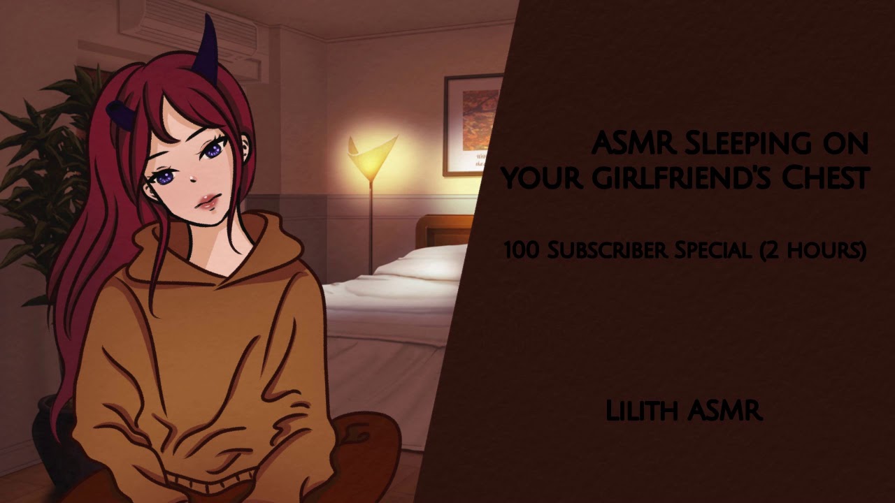 ASMR: Sleeping On Your Girlfriend's Chest (heartbeats and breathing) (2 Hours)【Lilith ASMR】