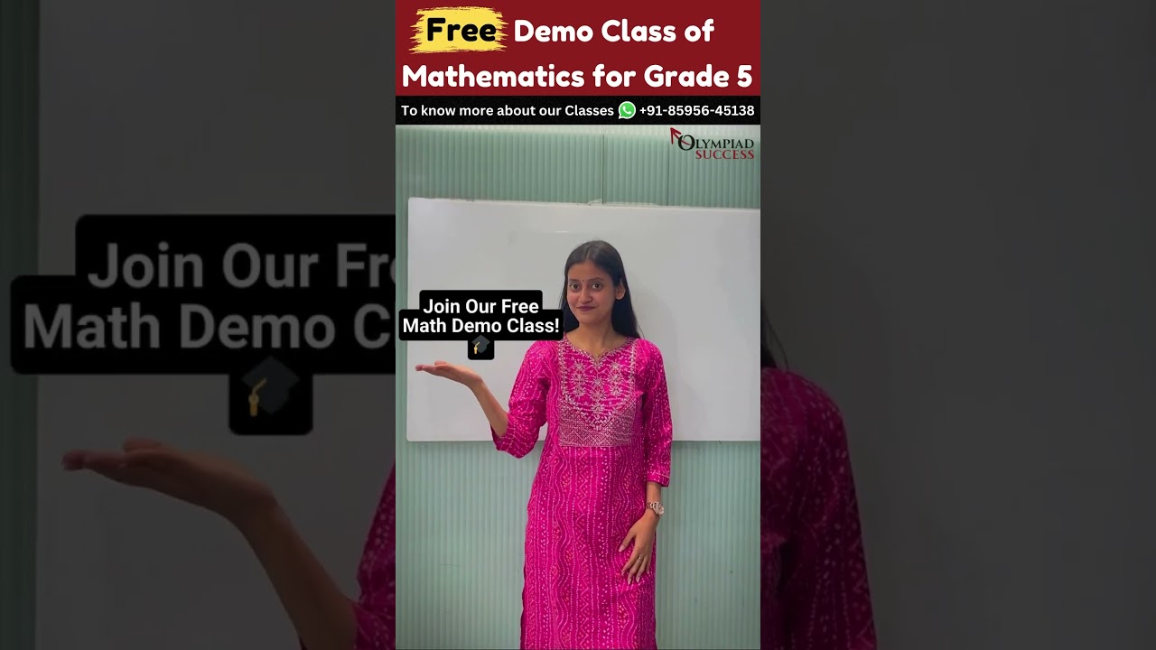🎉📚 FREE Grade 5 Math Demo Class! | Online Olympiad Classes | #olympiadsuccess #liveclass #shorts