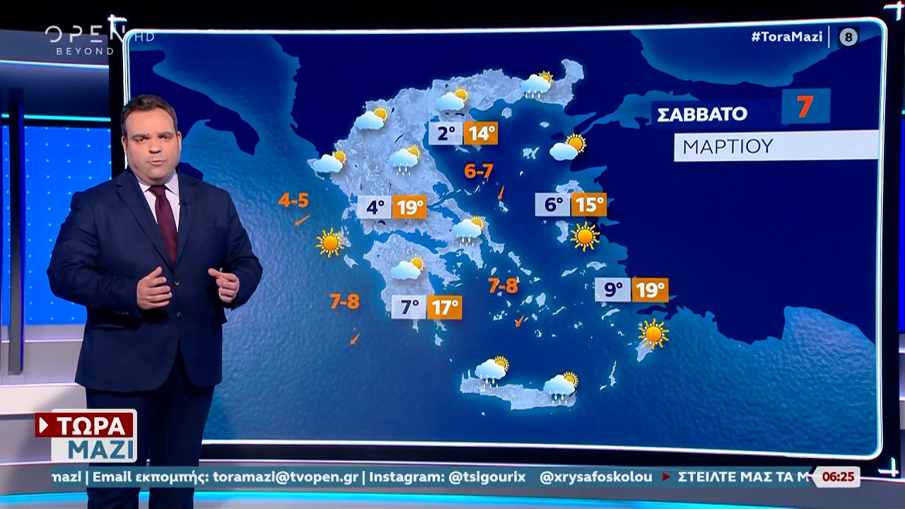 Καιρός 07/03/2026: Με τους βοριάδες να κυριαρχούν μέσα στο Αιγαίο θα κυλήσει η μέρα | Ethnos