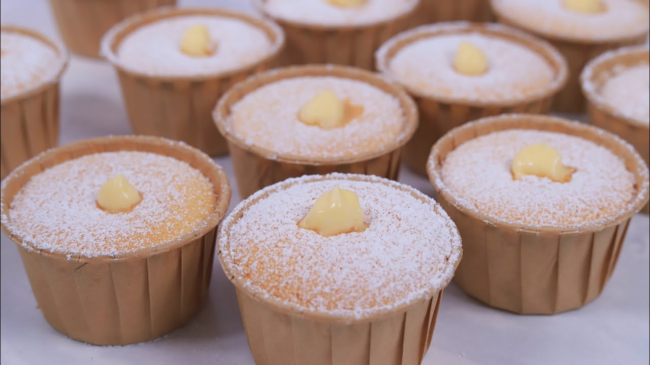 北海道戚风杯子蛋糕,  不塌陷不缩腰不开裂，锁死这个配方 ｜Best Hokkaido Cupcakes,  soft and fluffy