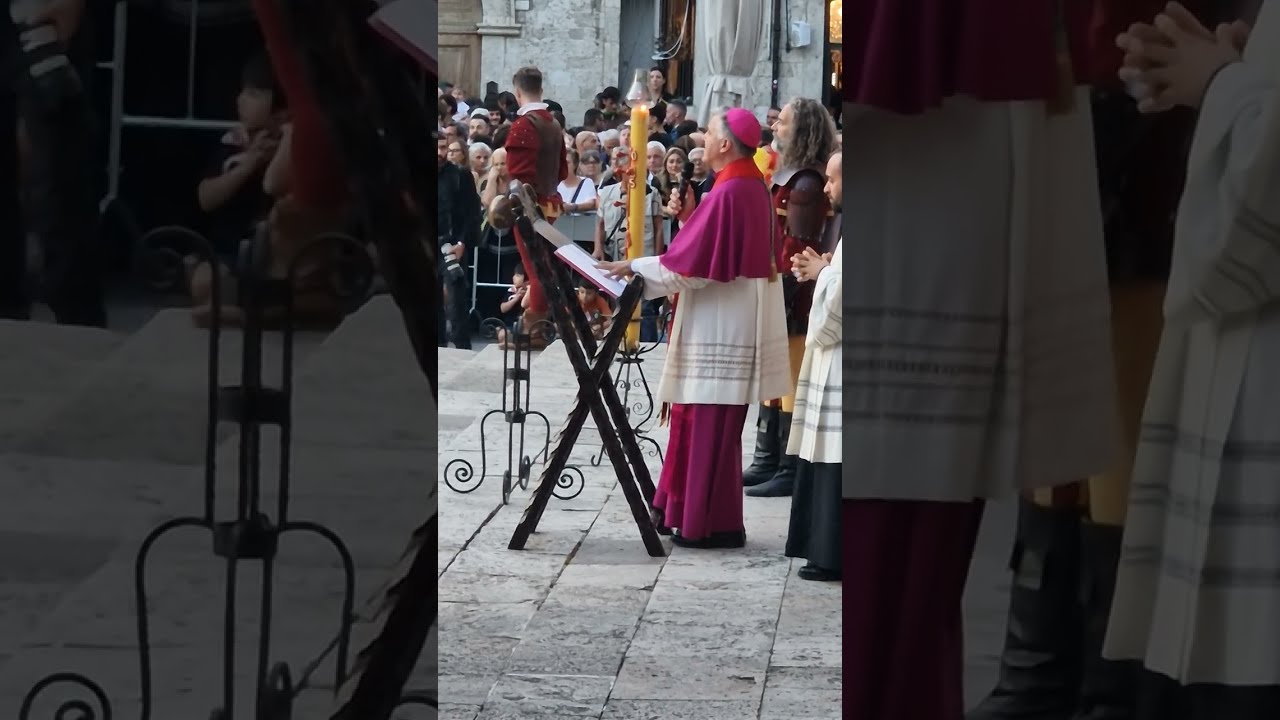 Quintana Ascoli Piceno, offerta dei Ceri a Sant'Emidio, il discorso del Vescovo Palmieri