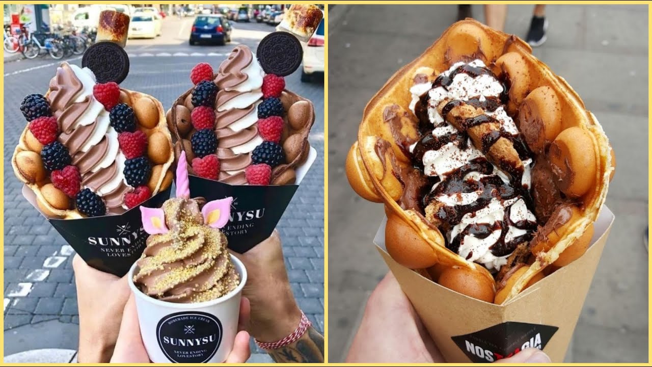 Delicious Chocolate BubbleWaffle Compilation 2021