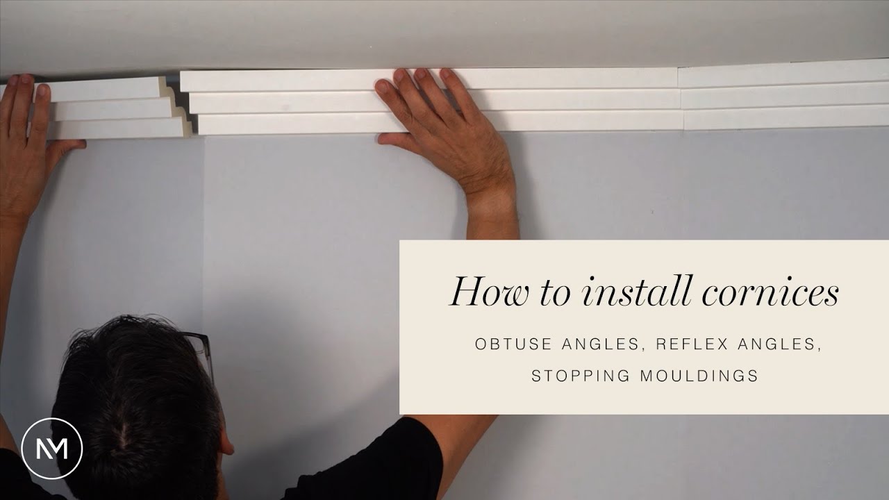 Cornice installation tutorial by NOËL & MARQUET – obtuse angles, reflex angles, stopping mouldings