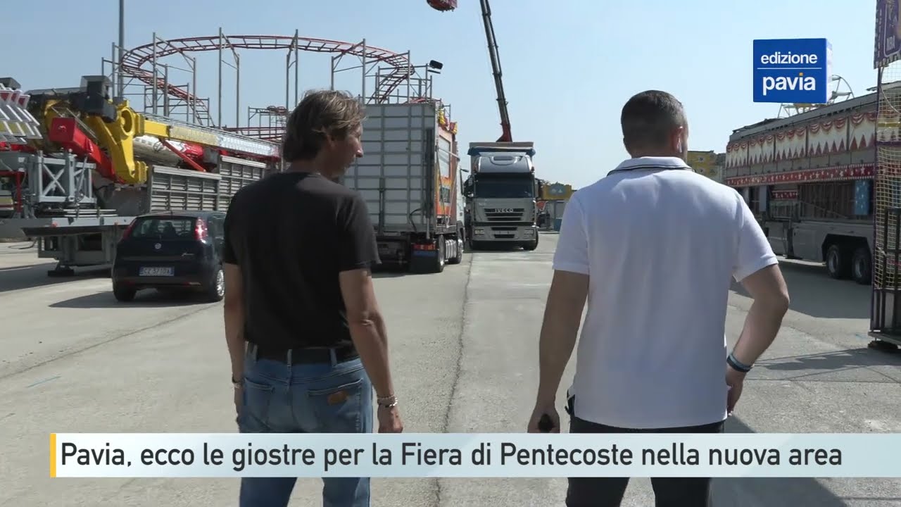 Pavia, giostrai al lavoro nella nuova area: sabato 27 maggio l'inaugurazione della fiera