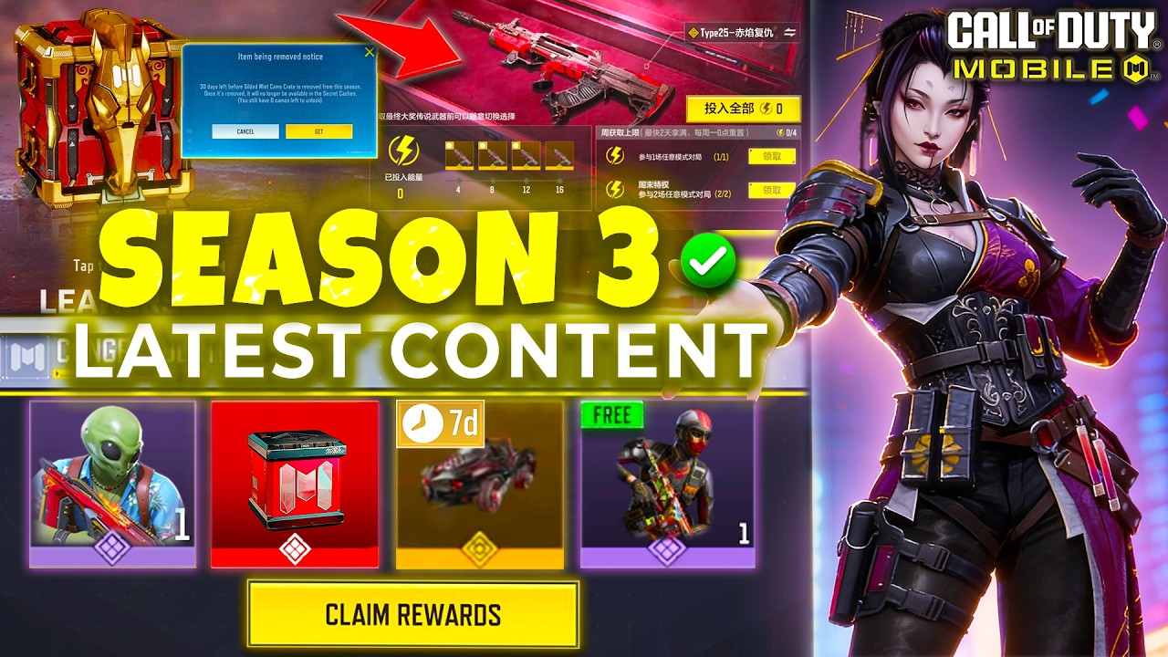 FREE Legendary Event! | Global Redeem Codes | Season 3 All New Content | COD Mobile | CODM Leaks