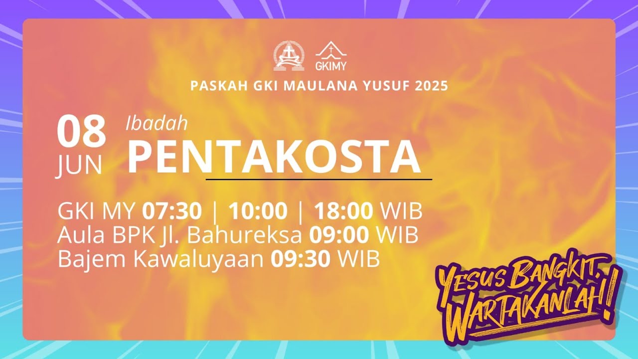 [LIVE] Ibadah Minggu Pentakosta 8 Juni 2025 GKI Maulana Yusuf