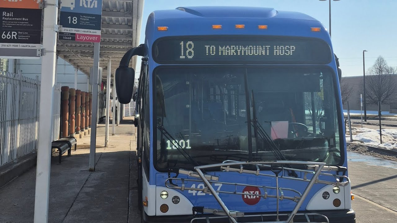 Fresh Out Of The Garage!! #4217 on Route 18 West 98th - Garfield 2025 Gillig BRT+CNG 40' 