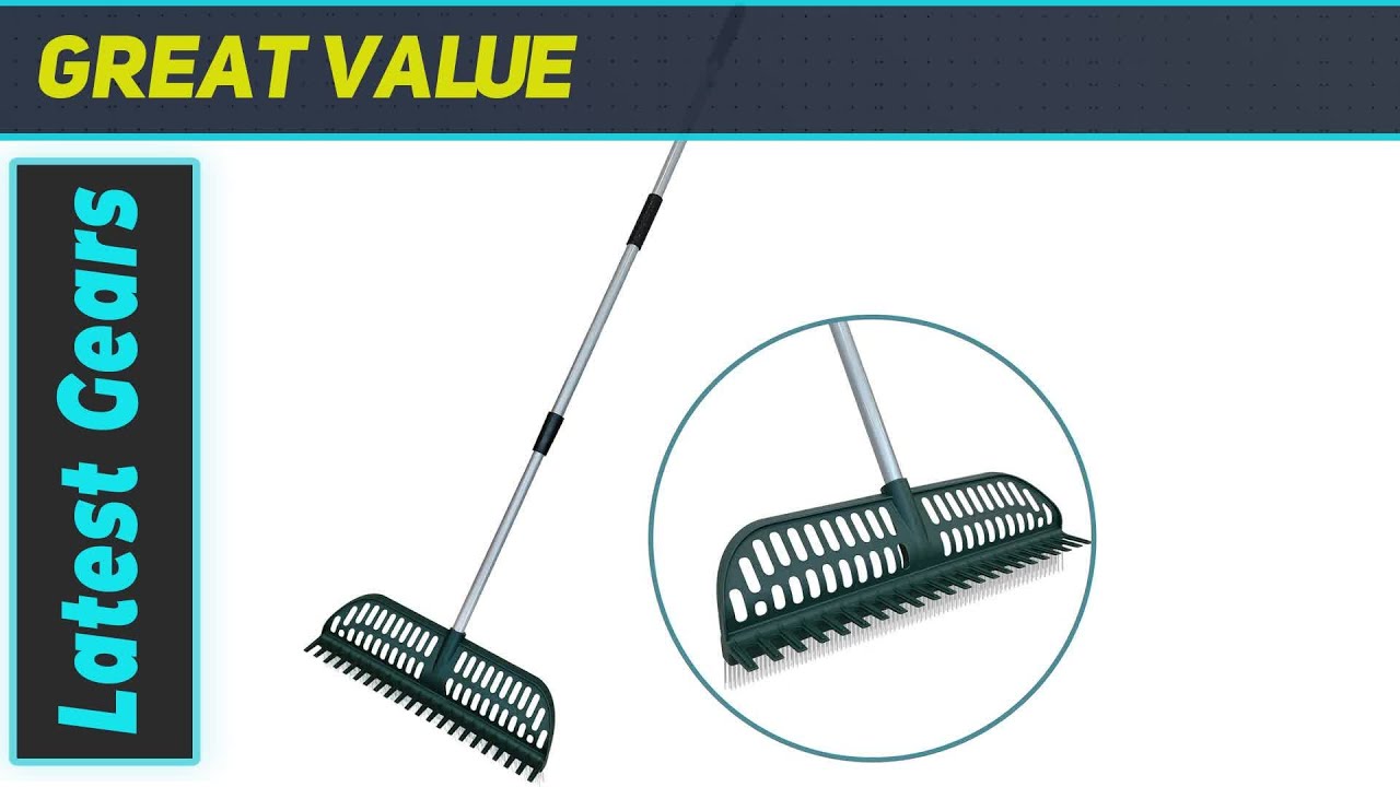 ORIENTOOLS 2 in 1 Turf Rake - Best Multifunctional Rake for Artificial Grass