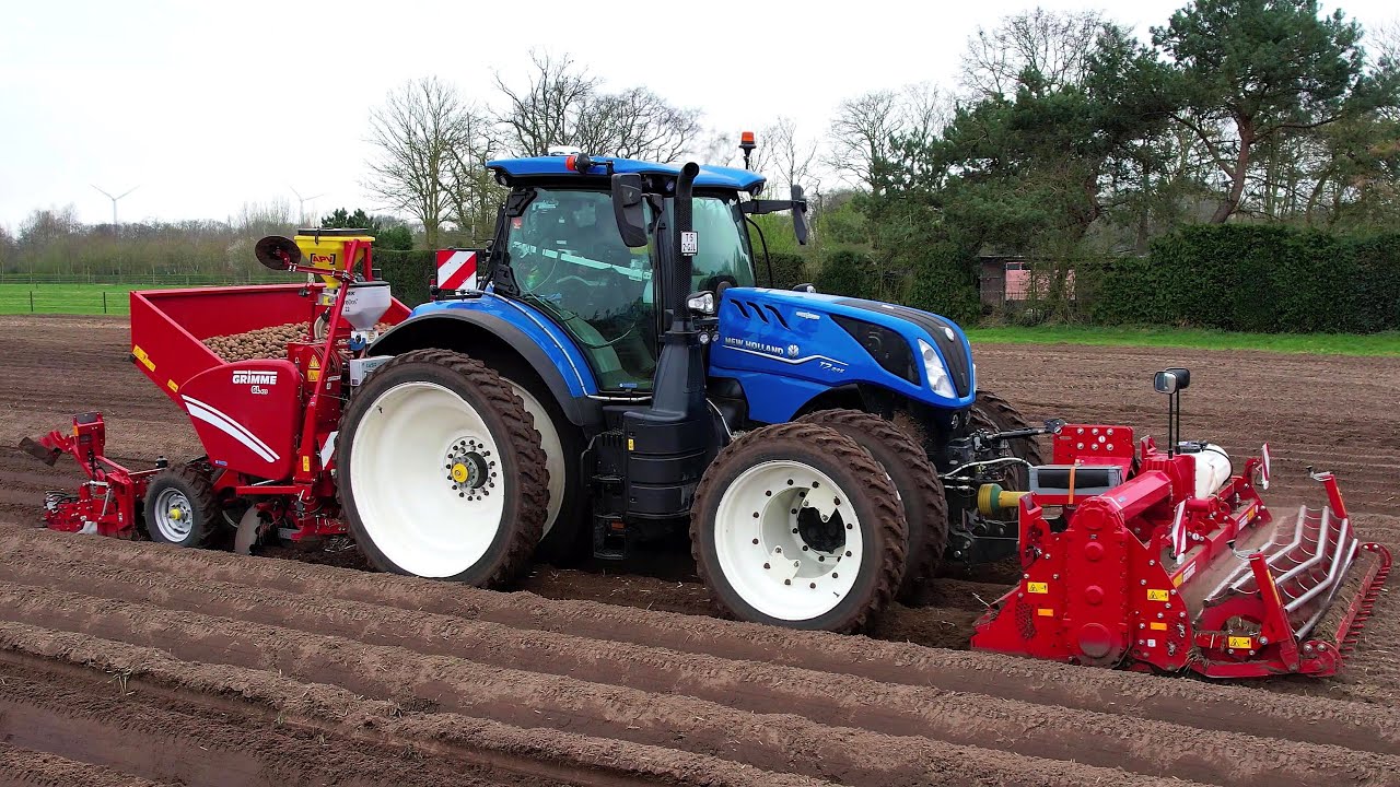 Aardappels poten | Planting potatoes | Kartoffeln pflanzen | New Holland | Grimme | Väderstad