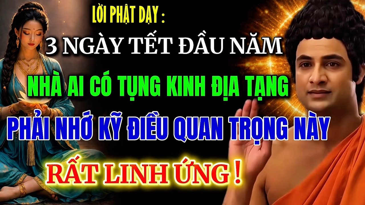 3 NGÀY TẾT ĐẦU NĂM , NHÀ AI CÓ TỤNG KINH ĐỊA TẠNG , NHỚ KỸ ĐIỀU QUAN TRỌNG NÀY