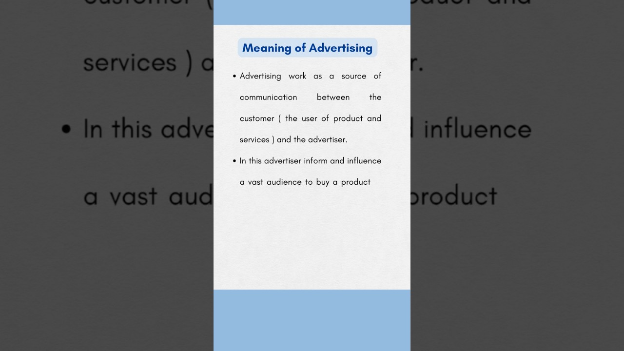 What is Advertising | Meaning of Advertising | Student Notes |