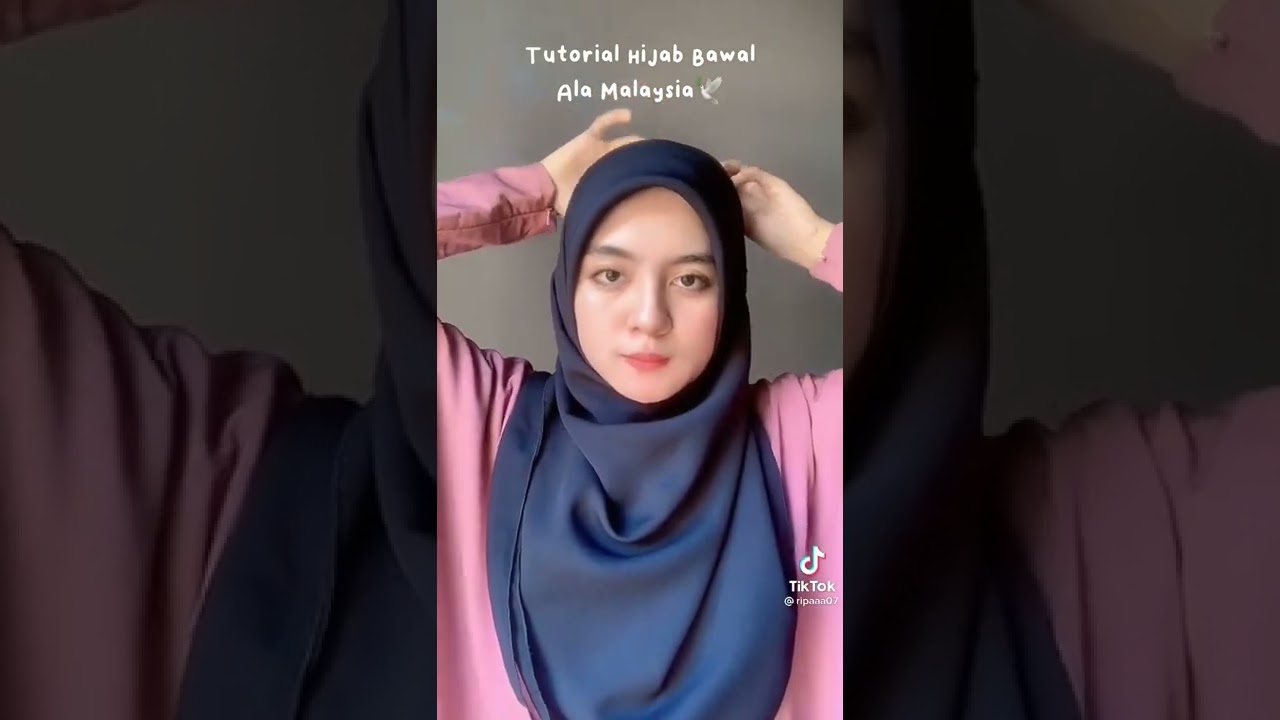 tutorial hijab segi empat menutup dada