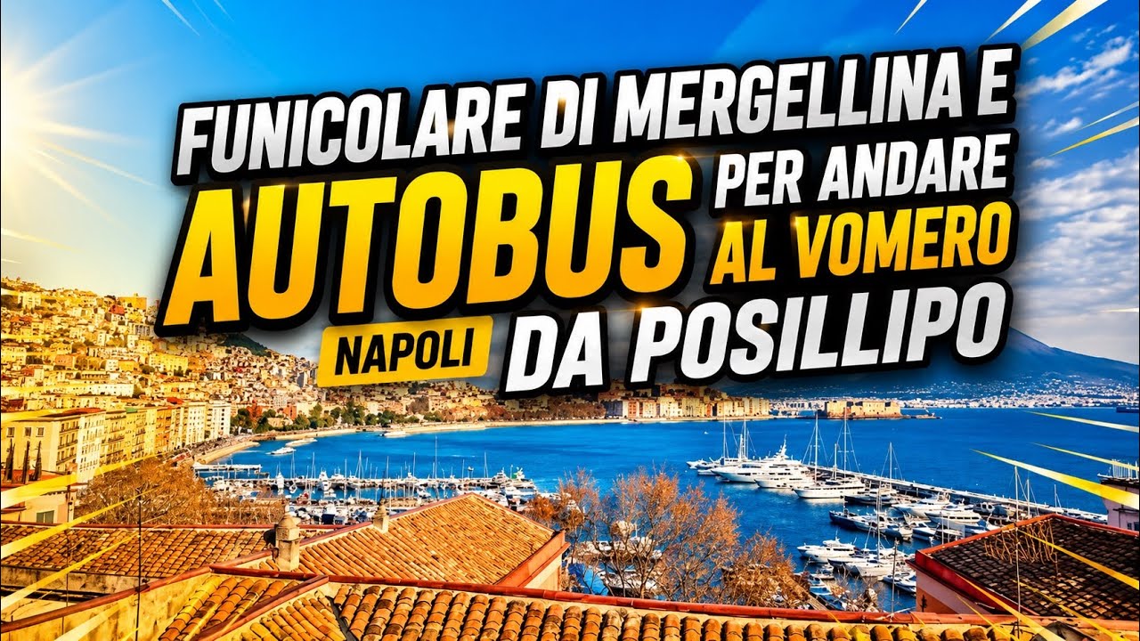 Prendiamo una delle funicolari più belle di Napoli da Mergellina a Posillipo poi diretti al Vomero.
