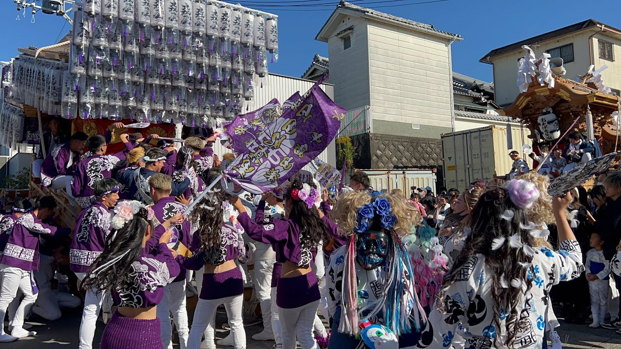 2023.10.22 南河内だんじり祭り　日中の曳行　南加納・平石・寺田・北加納4町合わせなど　大阪府南河内郡河南町、富田林市