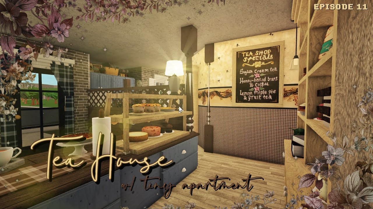 Bloxburg: Townside Series ☀️ Tea House with Tiny Apartment ➵ Episode 11