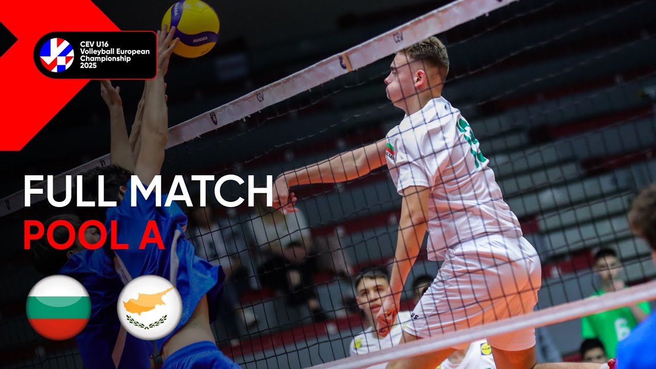 Full Match | Bulgaria vs. Cyprus | CEV U16 Volleyball European Championship 2025 | Men (Pool A)