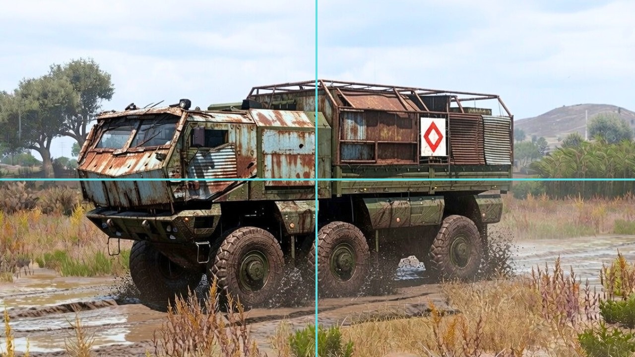 Russian Medical Transport Trucks Entering War Zone Ambushed by Missile