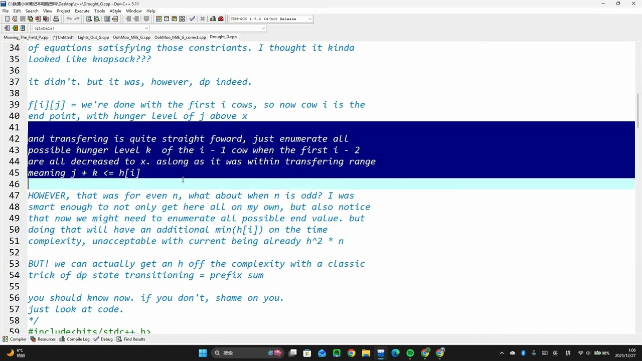USACO Drought 2022 January Gold