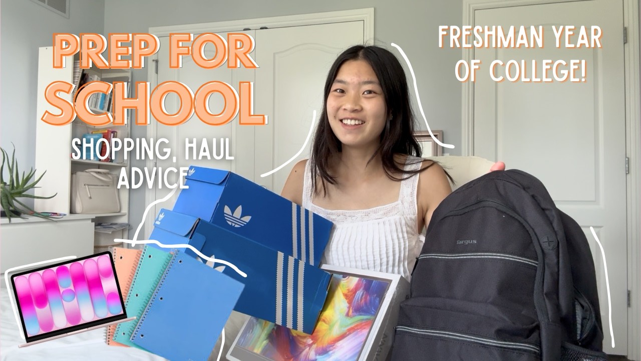 BACK TO SCHOOL SHOPPING + HAUL for FRESHMAN YEAR of college (supplies, clothes)! + academic advice