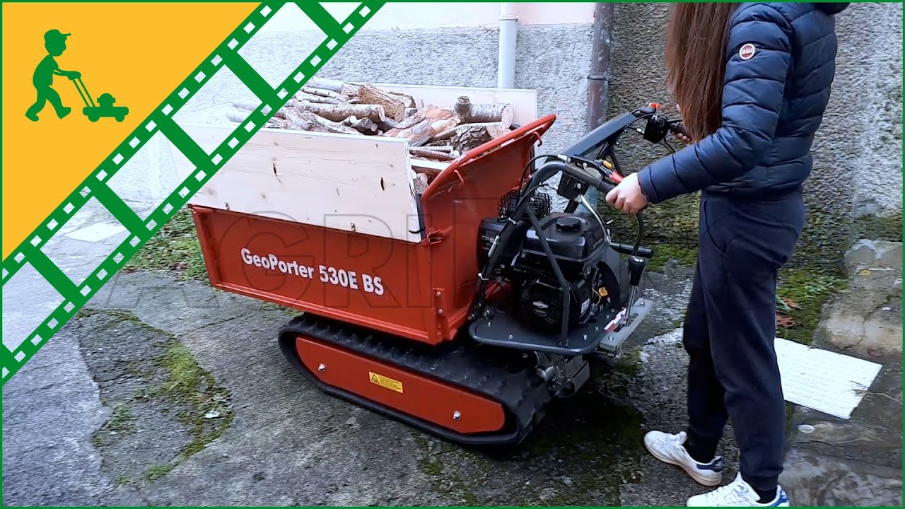 Come funziona Motocarriola Minitransporter GeoTech GeoPorter 530E BS CR950 con cassone estendibile