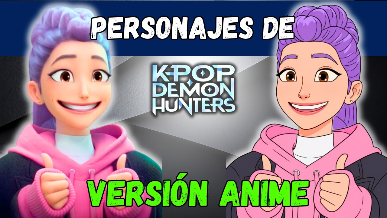 K-Pop Demon Hunters | Versión ANIME de todos los personajes (Cartoon to Anime) 🎶Las Guerreras K-pop