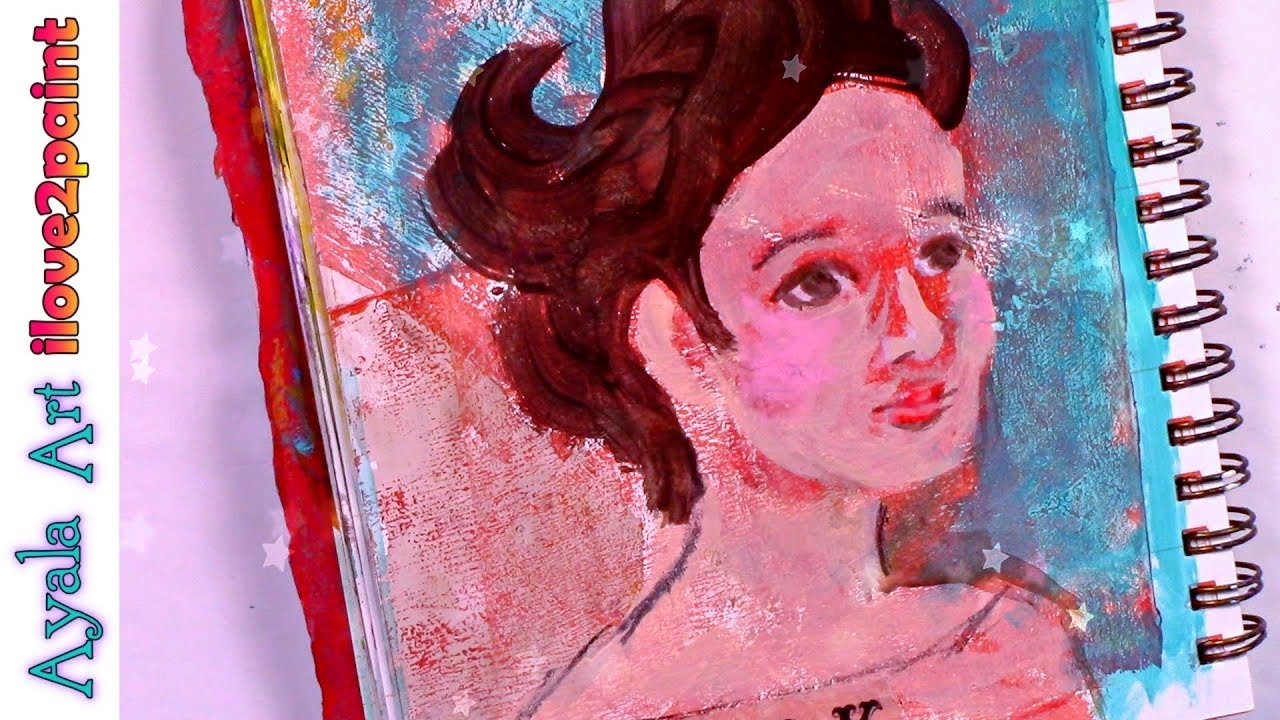 Mixed Media girl Face - #29faceschallenge