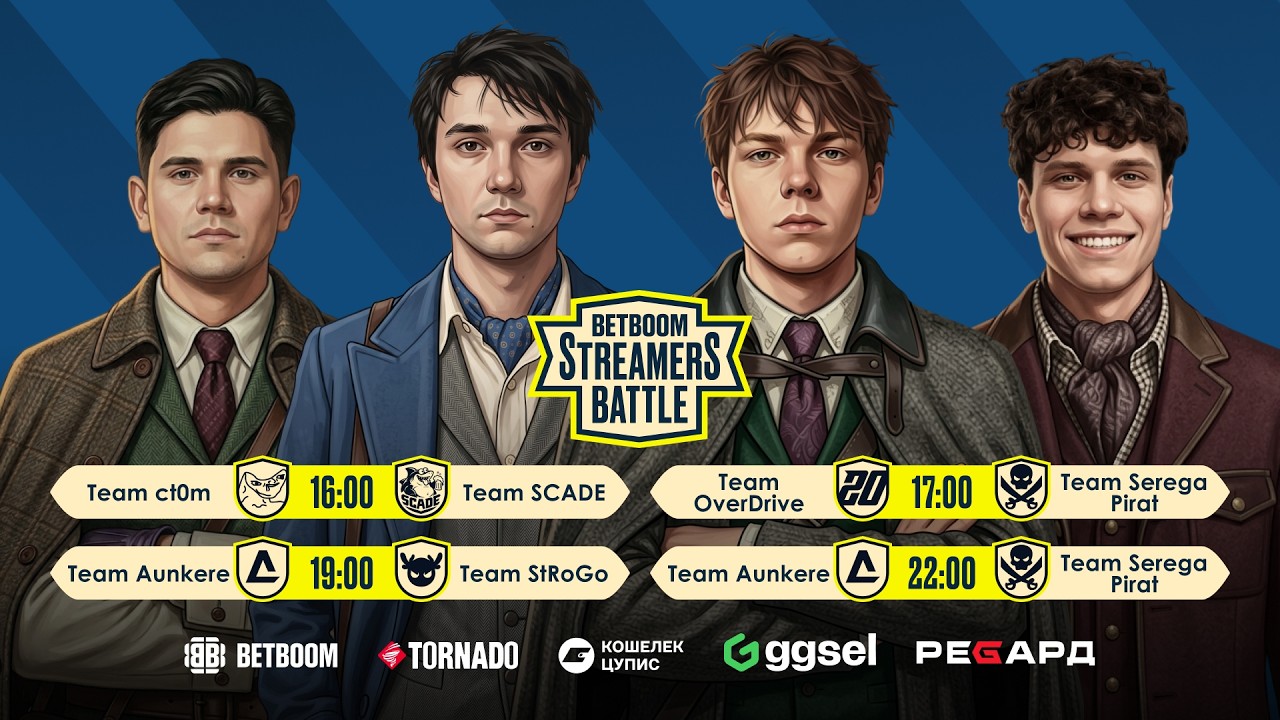 Team Aunkere [0:2] Team Serega Pirat | Bo3 | BETBOOM Streamers Battle CS #6 | Group stage | Day 1