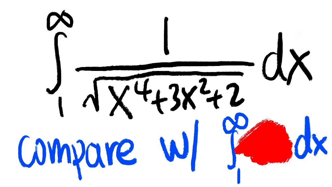 Comparison Theorem for improper integral, calculus 2 tutorial