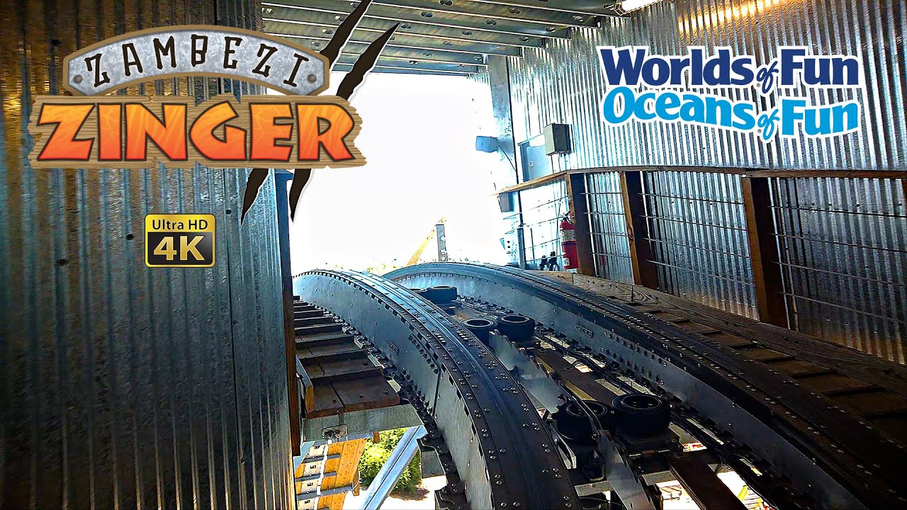 2025 Zambezi Zinger Roller Coaster On Ride Front Seat 4K POV Worlds of Fun